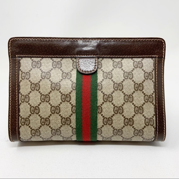 Gucci Handbags - Vintage Gucci Parfums Supreme Canvas Clutch